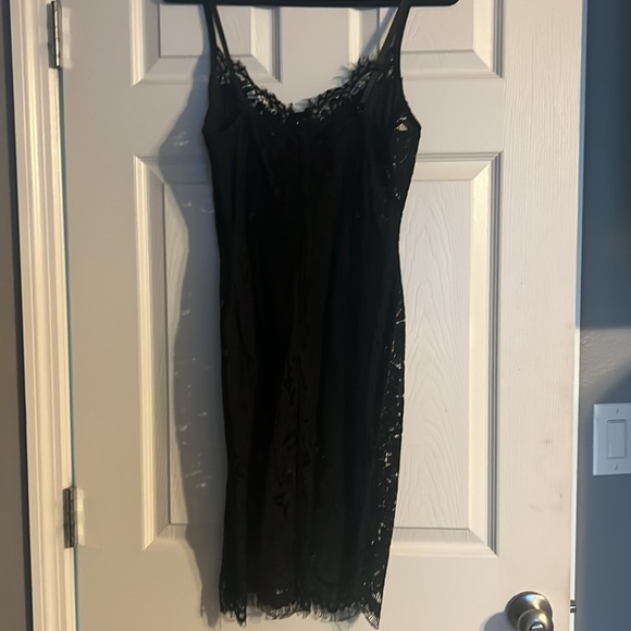 Fashion Nova Lace Dress. See through with built in panty. Size L. Preowned. - Picture 3 of 4